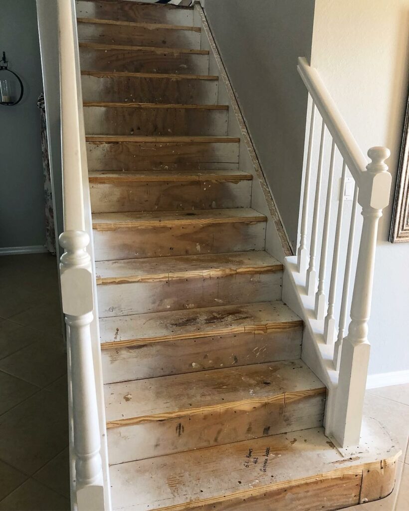 Stair Case Retread Before