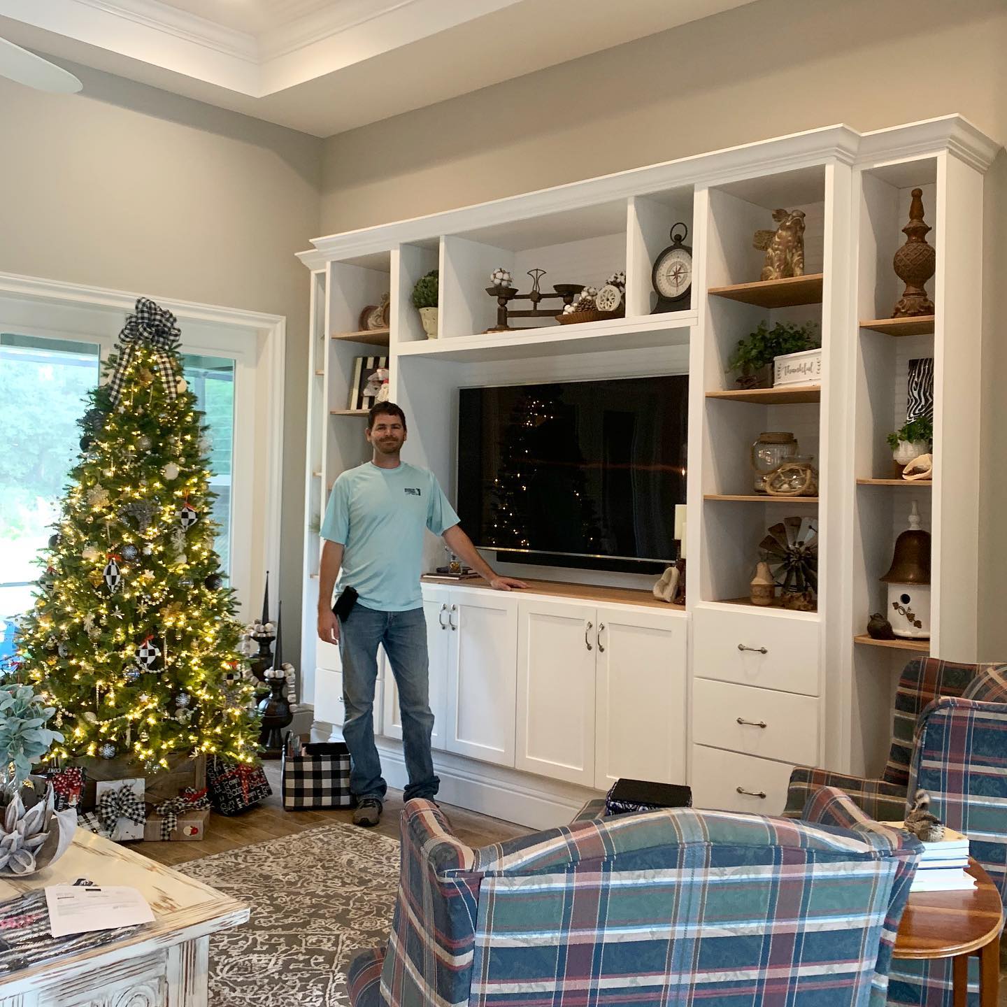 Decorated Entertainment Center