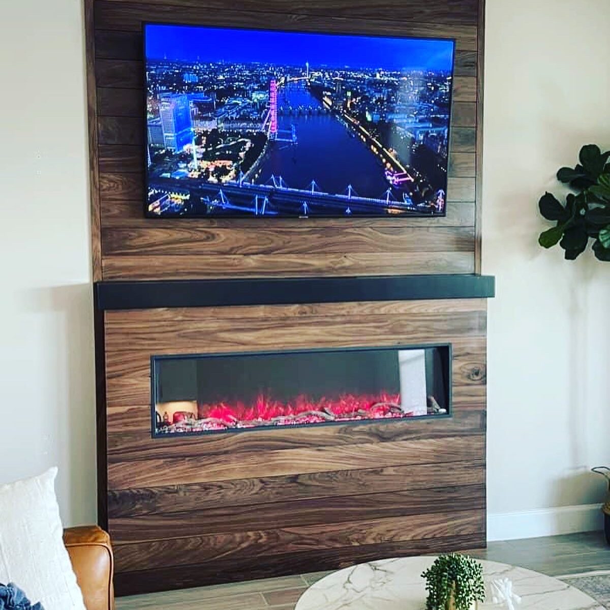 Walnut Fireplace